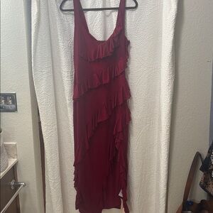 SHEIN Deep Red Dress